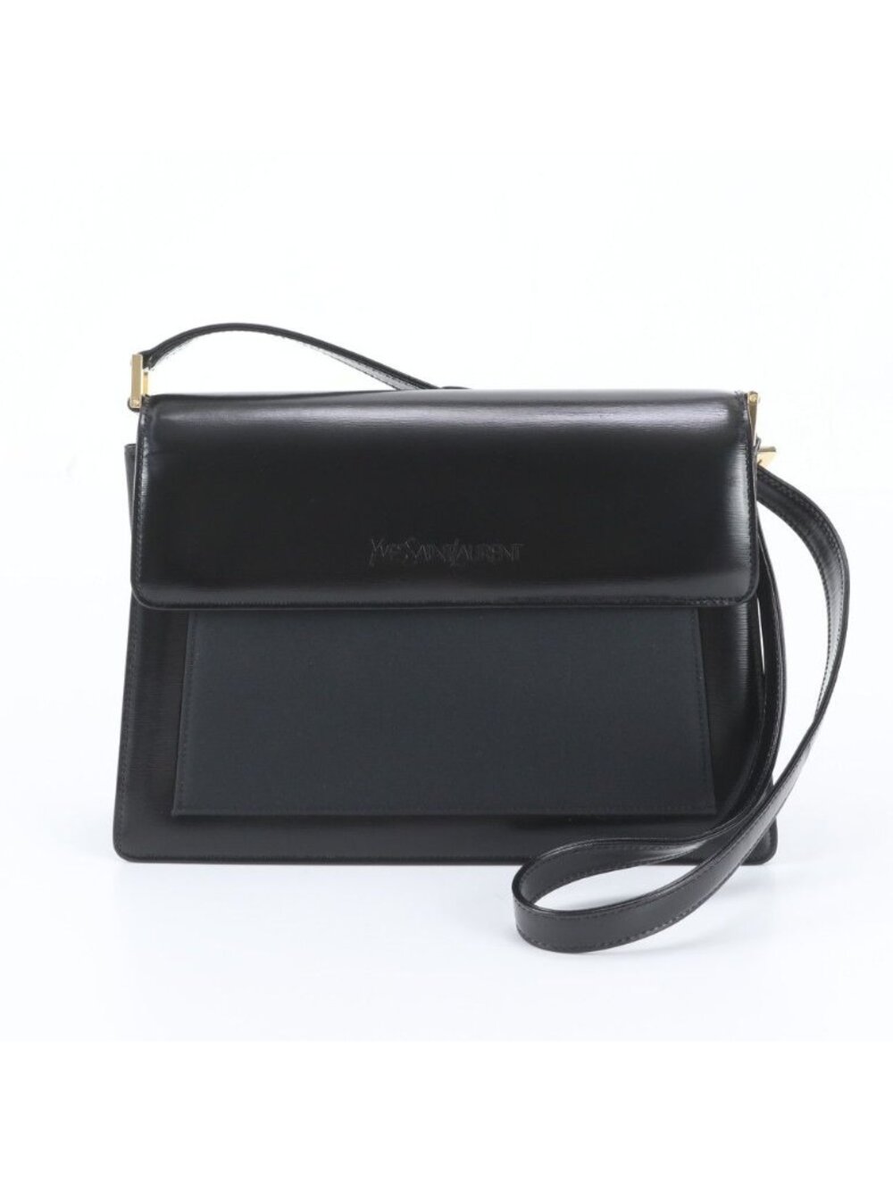 Saint Laurent Vintage YSL Leather Shoulder Bag Crossbody